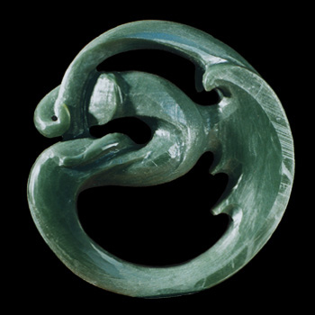 Carved Jade Uroboros