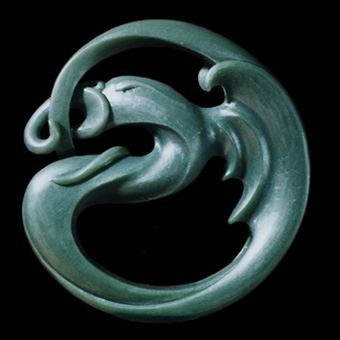 Carved Jade Uroboros