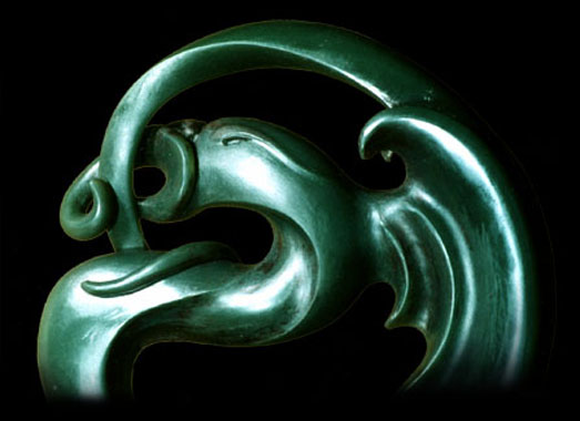 Carved Jade Uroboros