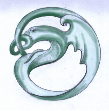 Drawings for the Carved Jade Uroboros